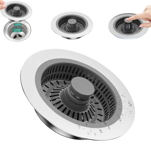 Crépine d&rsquo;évier de cuisine en acier inoxydable, filtre d&rsquo;évier, panier en filet, collecteur de déchets alimentaires, bouchon d&rsquo;évier, filtre de vidange protecteur