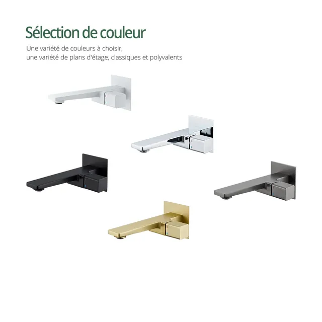 Robinet de salle de bains en bronze/noir/or… – vue 7