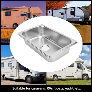 Évier de cuisine RV 304 en acier inoxydable, haute capacité, lavabo avec sortie d’égout de 40mm pour bateau, Yachts, bateaux Évier de cuisine RV 304 en acier inoxydable, haute capacité, lavabo avec sortie d’égout de 40mm pour bateau, Yachts, bateaux