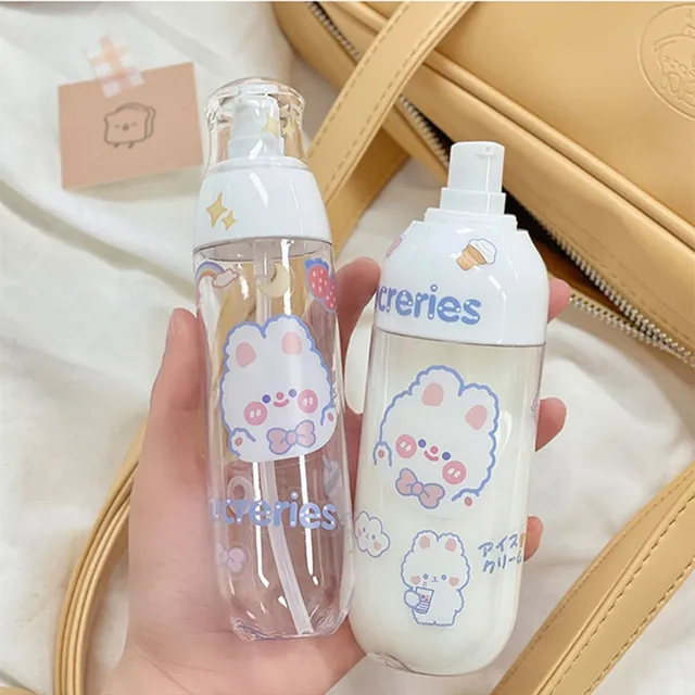 Bouteille distributrice de voyage avec autocollant mignon – vue 2