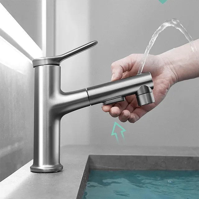 Mitigeur lavabo monocommande douchette extractible…
