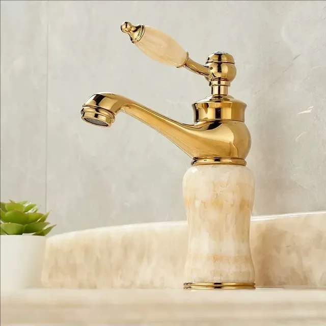 Robinet de lavabo de salle de bains de luxe en or Rose – vue 2