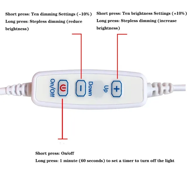 Variateur USB connecteur de fil de 2m avec interrupteur… – vue 2