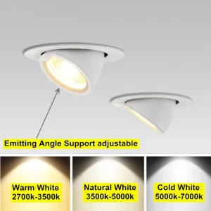 Dimmable LED downlight 10W 15W 25W 30W réglable 360 Résistant led lumière 3000K/4000K/6000K Encastré Coffre downlight AC85-265V