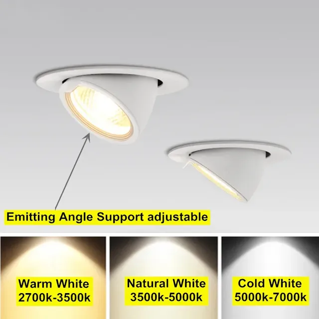 Dimmable LED downlight 10W 15W 25W 30W réglable 360…