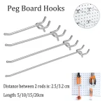 Panneau mural à grille métallique avec crochets, support de rangement pour panneaux perforés pour magasin de détail, affichage d&rsquo;atelier, 5 pièces