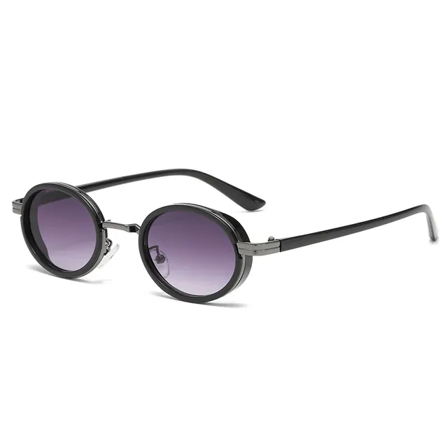 Lunettes de soleil ovales à monture métallique pour… – vue 4