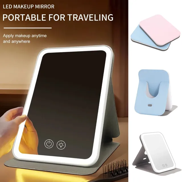 Miroir de maquillage à écran tactile LED