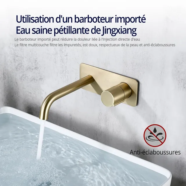 Mitigeur mural encastré lavabo baignoire plaque… – vue 5