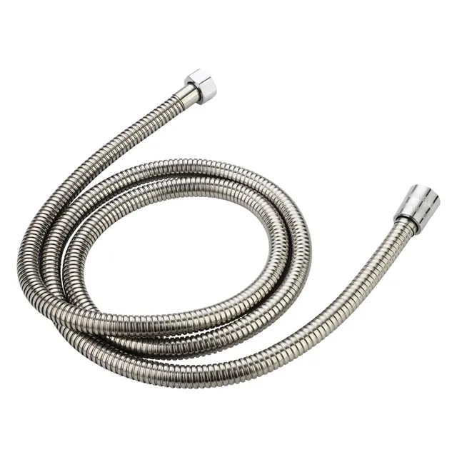 Tuyau douche acier inoxydable chromé spiralé épais… – vue 2