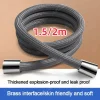 Salle de bain en Nylon haute pression Flexible lisse 1.5/2.0 mètres tuyau de douche Flexible poche Anti-enroulement GI/2 Tube de tuyau universel