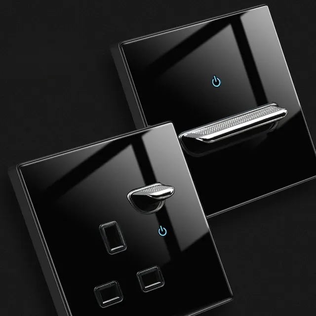 Joli d'éclairage interdit en verre noir avec lumière LED – vue 5
