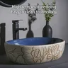 Évier en céramique à motif floral – vue 3