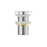 Bouchon vidange lavabo laiton chromé poli collerette… – vue 2