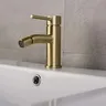 Robinet mitigeur d'eau chaude et froide en laiton doré… – vue 4