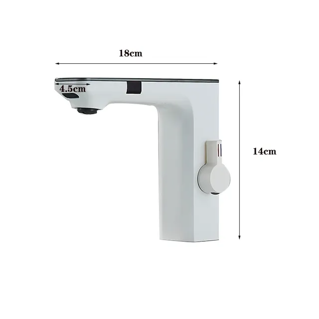 Robinet de lavabo à capteur sans contact blanc – vue 5