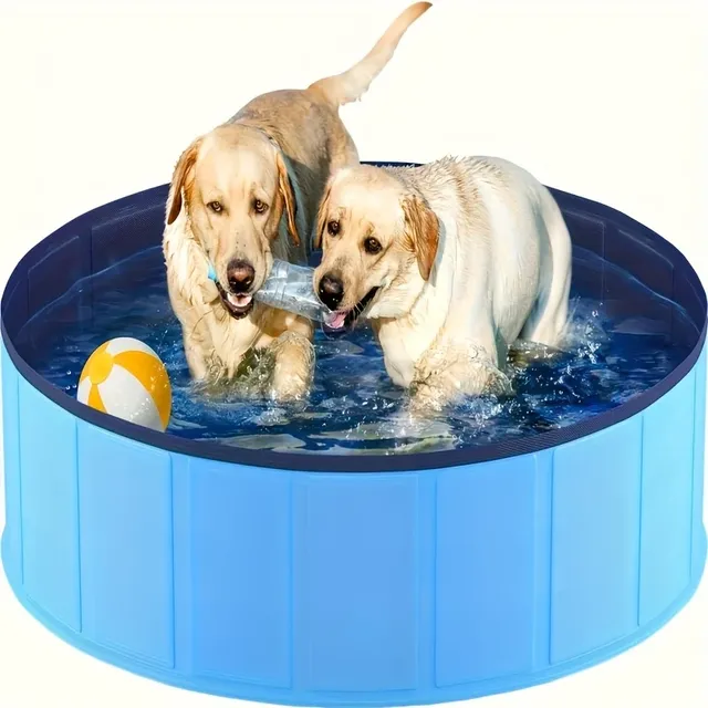 Baignoire bleue pour chien – vue 2