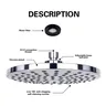 Pommeau douche pluie haute pression huit pouces inox… – vue 5