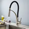 Robinet mitigeur de cuisine en caoutchouc Nickel brossé – vue 3