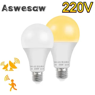 Capteur de mouvement intelligent E27 LED ampoule lampe 5W 7W 9W 12W…