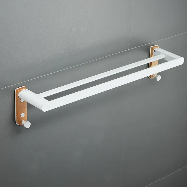Étagère murale rangement serviettes porte pliant… – vue 2