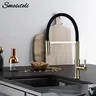 Robinet de cuisine robinet d'évier en or brossé mitigeur… – vue 1