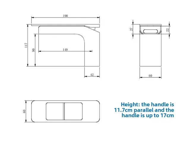 Mitigeur lavabo monocommande cascade bec plat large… – vue 7
