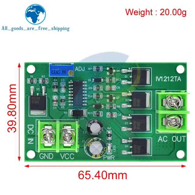 Transformateur onduleur 100W DC-AC DC 12V à AC 12/24V – vue 6