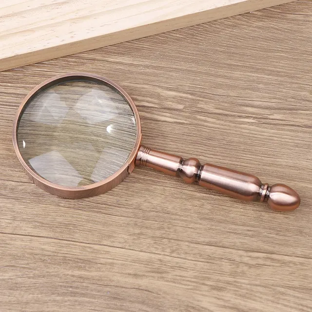 Loupe lecture rétro métal bronze grossissement vingt… – vue 5