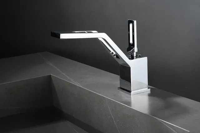 Robinet mitigeur lavabo monotrou salle bain contemporain… – vue 4
