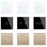 Interrupteur tactile mural verre cristal blanc panneau… – vue 1
