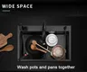 Grand évier de cuisine en acier inoxydable 304 – vue 3