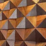 Triangle 3D en bois massif