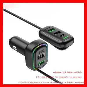 Chargeur de voiture avec charge magique super rapide, technologie principale de récupération de puissance rapide, adaptation intelligente à divers appareils