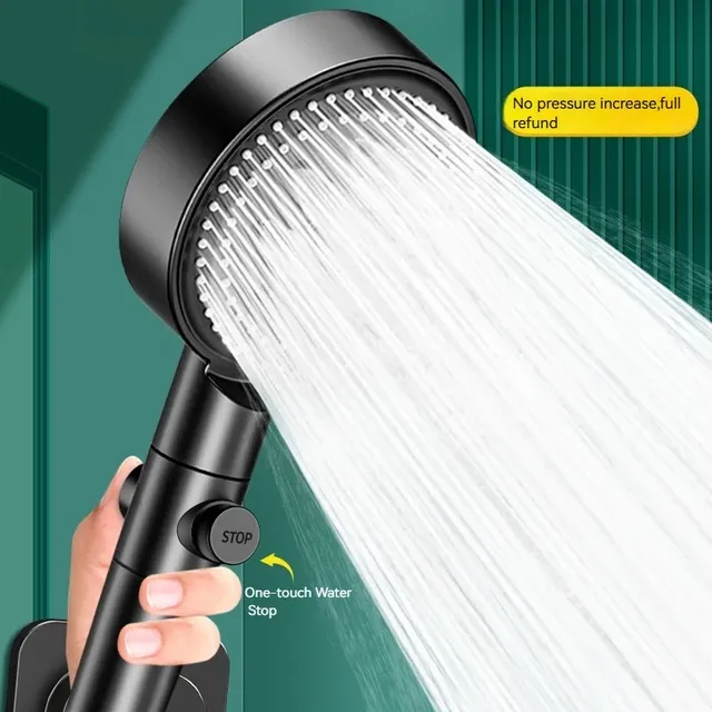 Pommeau de douche haute pression 6 modes : arrêt à une…