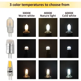 3 pièces Mini G4 12V 24V lampe à LED lumière variable 3W COB ampoule…