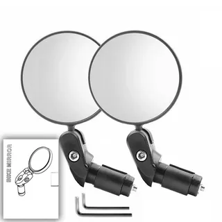 Rétroviseurs d'extrémité de barre de poignée de moto pliables ronds…