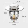 Bonde lavabo vidange évier clicclac chromée miroir plat… – vue 5