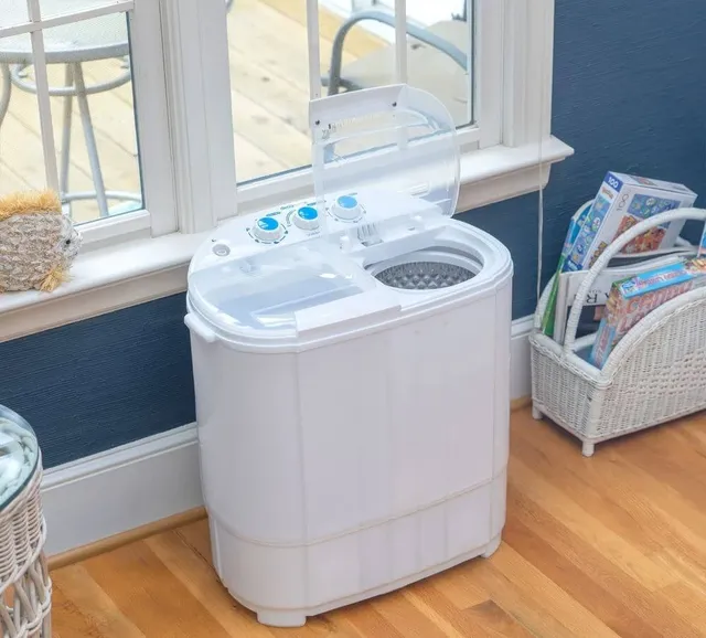 Mini lave linge portable double cuve semi automatique… – vue 2
