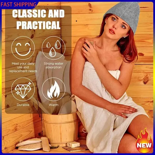 Hot Trend-6X Anti-chaleur Sauna chapeau épaissir laine… – vue 4