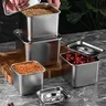 Casserole rectangulaire en acier inoxydable avec couvercle – vue 4