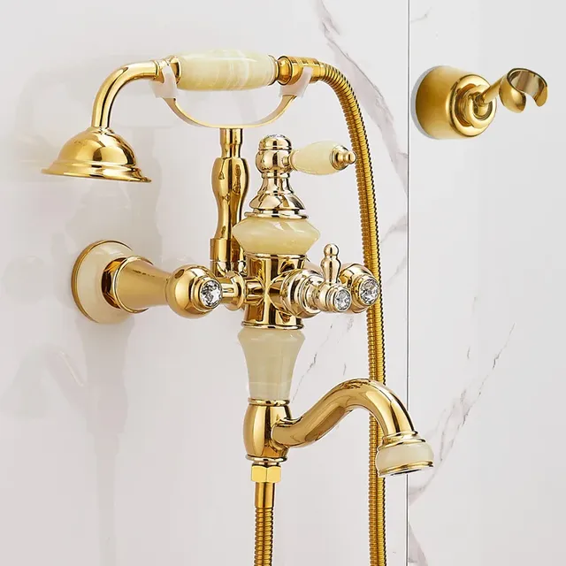 Pommeau de douche triple en laiton – vue 4