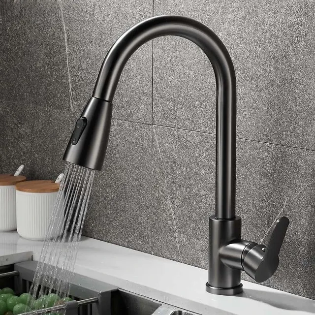Robinet de cuisine noir mat – vue 2