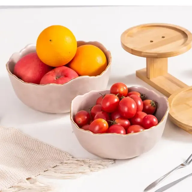 Assiette à fruits nordique ronde en céramique – vue 2