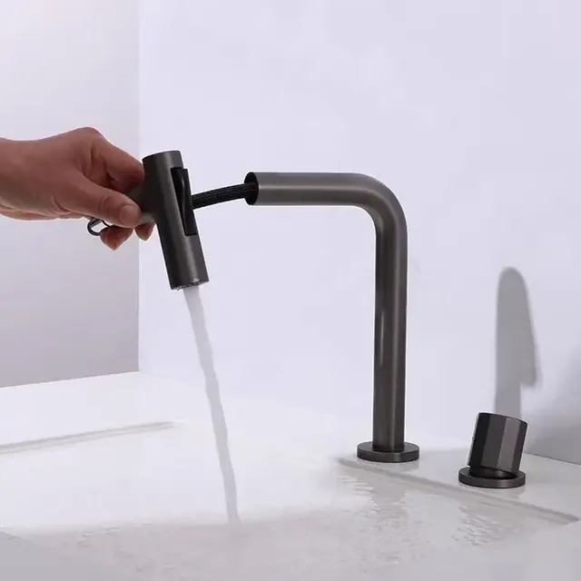 Robinet de lavabo extractible à poignée unique – vue 2