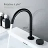 Robinet de lavabo noir mat à 2 trous – vue 3
