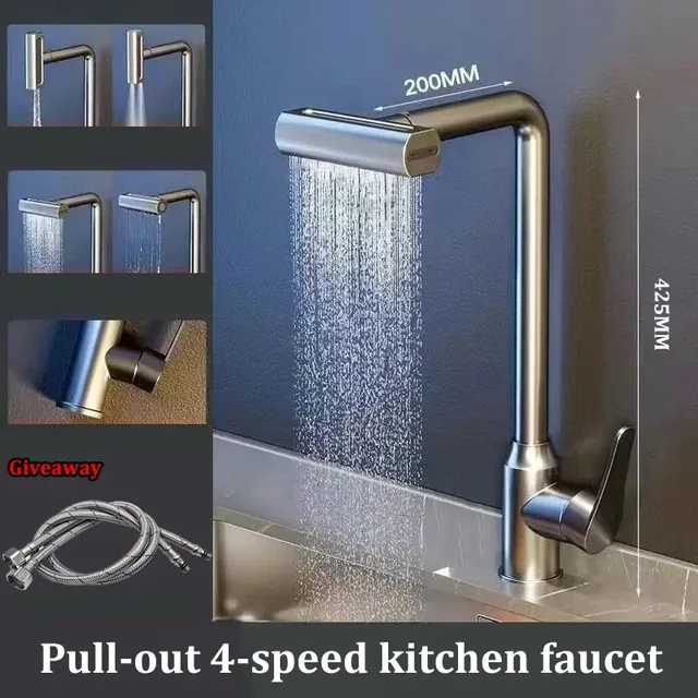 Robinet de cuisine en acier inoxydable de haute qualité