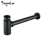 Piège à bouteilles de robinet de salle de bains en laiton noir, piège déodorant, Drainage Pop