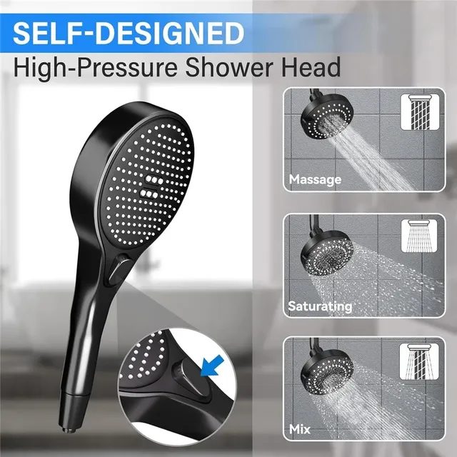 Pommeau de douche double pour couples : pomme de douche… – vue 4