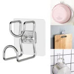 Support de lavabo permettant de gagner de l&rsquo;espace, crochet mural, porte-serviettes, crochet de lavabo, crochets adhésifs muraux pour support de rangement suspendu